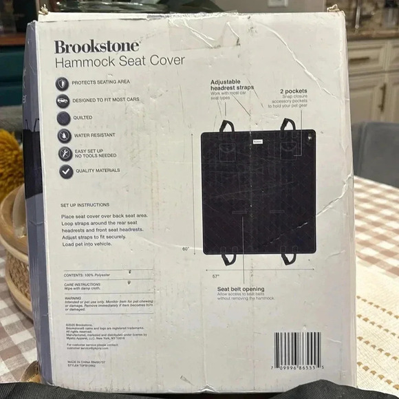 Brand New Brookstone Pet Hammock Seat Cover - Picture 2 of 3